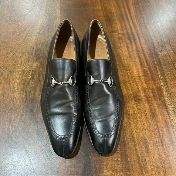Gucci Horsebit Loafers Leather Slip on Split Toe Shoes Size 8.5 - Picture 2 of 9